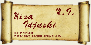 Miša Iđuški vizit kartica